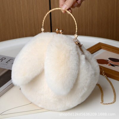 Fluffy Bunny Ear Faux Fur Bag